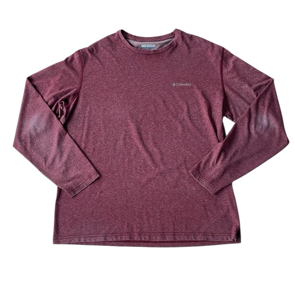 COLUMBIA MENS MAUVE LONG SLEEVE OMNI-WICK SHIRT SIZE XL